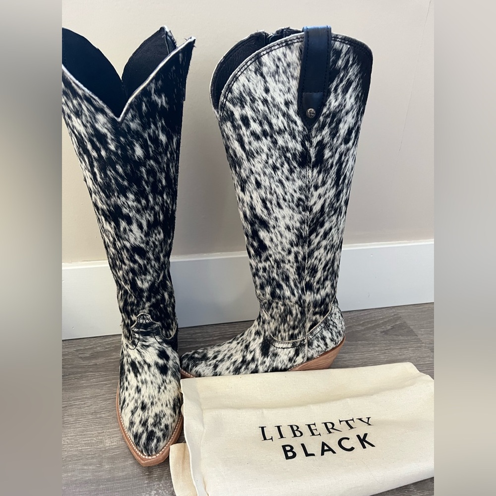 Liberty Black cowhide boots!